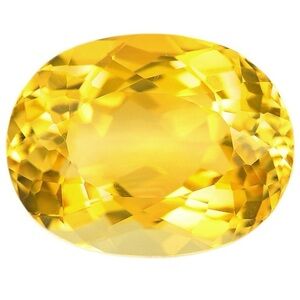 Natural Yellow Citrine 14.77 Ct VVS Oval Shape 18.5 x 14.3 Mm. Gemstone Unheated